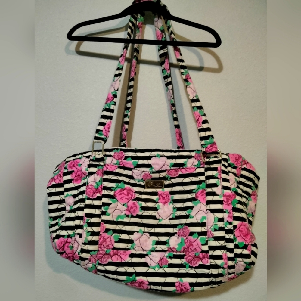 Betsey Johnson Quilted Weekender Duffel Bag